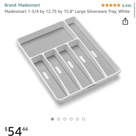 NWT Madesmart large silverware tray - Non-slip Rubber Feet. - Picture 8 of 8